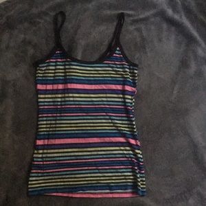 Neon striped tank top